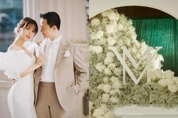 Khung cảnh ngập tràn hoa trong tiệc cưới của Diễm My 9x