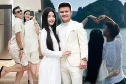 Loạt khoảnh khắc 'tình bể bình' của Quang Hải và vợ sắp cưới
