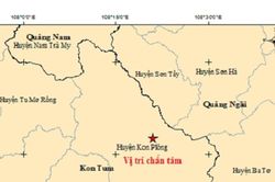 Hôm nay xảy ra hai trận động đất tại tỉnh Kon Tum và Sơn La