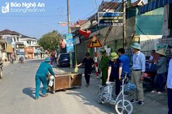 Yên Thành quyết liệt xử lý vi phạm hành lang an toàn giao thông