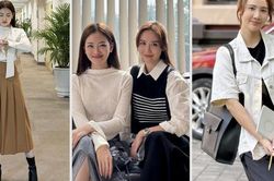2 cô 'bạn gái' Mạnh Trường đọ sắc, đọ phong cách trong hậu trường 'Chúng ta của 8 năm sau'