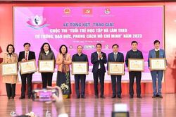 Trao giải cuộc thi 'Tuổi trẻ học tập và làm theo tư tưởng, đạo đức, phong cách Hồ Chí Minh' năm 2023