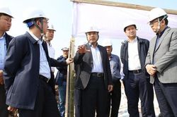 Phó Chủ tịch CMSC Hồ Sỹ Hùng kiểm tra công trường Dự án đường dây 500kV mạch 3 đoạn qua địa phận tỉnh Thanh Hóa
