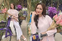 Hoa hậu Bảo Ngọc đẹp dịu dàng trong trang phục bà ba ngày về cội