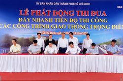TP Hồ Chí Minh: Phát động thi đua đẩy nhanh tiến độ thi công các công trình trọng điểm