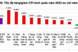 CPI năm 2023 tăng 3,25%, đạt mục tiêu Quốc hội đề ra