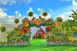 Nét xưa cổng cưới lá dừa