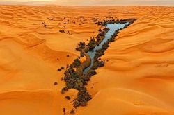 Hồ nước đẹp như trong truyện cổ tích, ẩn mình giữa lòng sa mạc Sahara