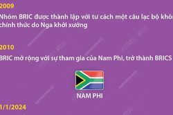 Tiến trình mở rộng nhóm các nền kinh tế mới nổi hàng đầu BRICS lên 10 thành viên