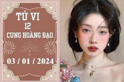 Tử vi vui 12 cung hoàng đạo ngày 3/1: Bảo Bình khó khăn, Bạch Dương tiêu cực