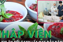 Nhập viện sau khi ăn tiết canh lấy may đầu năm mới