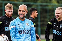 Haaland trở lại tập cùng Man City, Pep Guardiola gây chú ý