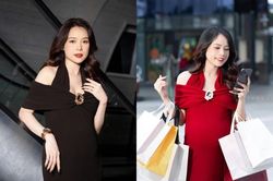 Thời trang bầu của 'hot girl 50 tỷ' được nhiều chị em học hỏi