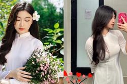 Sau Lọ Lem, showbiz Việt có thêm một con gái nhà sao xứng danh 'nữ thần áo dài'