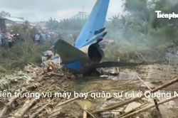 Hiện trường vụ máy bay quân sự Su-22 rơi ở Quảng Nam