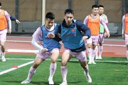 Đội tuyển Việt Nam đầy khí thế, sẵn sàng đọ sức với Kyrgyzstan