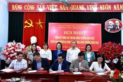 Khối Hạ tầng - Kinh tế - Kỹ thuật ký kết giao ước thi đua