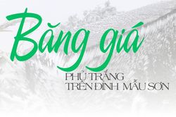 Băng giá phủ trắng trên đỉnh Mẫu Sơn