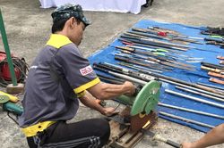 Công an quận Liên Chiểu tiêu hủy hàng trăm vũ khí, công cụ hỗ trợ