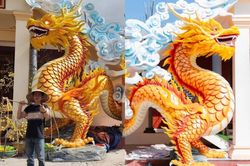 Xuất hiện linh vật Rồng ai vào ngắm cũng phải trầm trồ 'chuẩn nam vương'