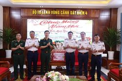 Bộ Tổng Tham mưu thăm, chúc Tết cán bộ chiến sĩ Bộ Tư lệnh Vùng Cảnh sát biển 4