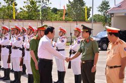 Trưởng ban Nội chính Trung ương Phan Đình Trạc thăm, làm việc tại Công an tỉnh Cà Mau
