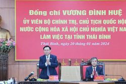 Chủ tịch Quốc hội Vương Đình Huệ thăm và làm việc tại tỉnh Thái Bình