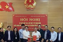 Huyện Si Ma Cai ký kết thỏa thuận hợp tác với Bệnh viện Đại học Y Hà Nội