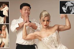 Cặp vợ chồng HLV thể hình gây sốt mạng xã hội với bộ ảnh cưới rất độc lạ