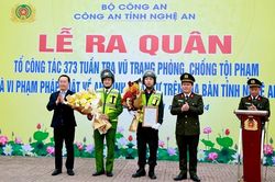 Công an Nghệ An ra quân tổ công tác tuần tra vũ trang