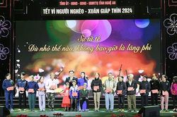 Nghệ An: Hơn 140 tỷ đồng ủng hộ chương trình 'Tết vì người nghèo - Xuân Giáp Thìn 2024'