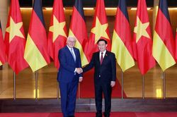 Chủ tịch Quốc hội Vương Đình Huệ hội kiến Tổng thống CHLB Đức