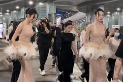 Khoảnh khắc Thùy Tiên bị mời khỏi thảm đỏ sự kiện lại gây sốt, chuyện gì đây?