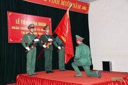 Trung đoàn 880 (Bộ Chỉ huy Quân sự tỉnh Lai Châu) tiễn quân nhân hoàn thành nghĩa vụ quân sự năm 2024