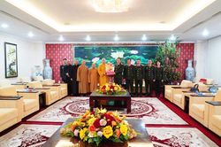 Đoàn Trung ương Giáo hội Phật giáo Việt Nam thăm, chúc Tết Công an Hà Nội