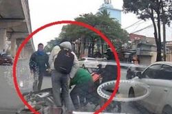 Clip: Tài xế xe máy gặp nạn vì lao vào ô tô, lái xe công nghệ có hành động đẹp