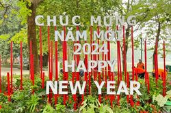 Đường phố Hà Nội trang hoàng đón Tết