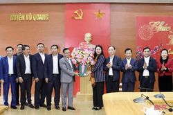 Lãnh đạo huyện Khăm Cợt chúc tết Đảng bộ, Nhân dân các địa phương Hà Tĩnh
