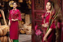 Hoa hậu Đỗ Hà rộn ràng đón xuân, khoe nhan sắc rạng ngời cùng áo dài