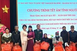 160 phần quà Tết tặng các gia đình khó khăn tại quận Ba Đình