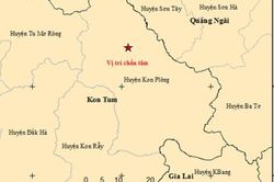 Xảy ra 6 trận động đất liên tiếp ở Kon Tum trong ngày 7/2, lớn nhất 4.0 độ
