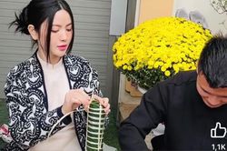 Mới đăng ký kết hôn, Chu Thanh Huyền đã ra dáng dâu đảm ở nhà chồng