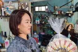 Niềm vui của chị Huệ