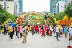 Đường hoa Nguyễn Huệ, đường sách Tết TP.HCM 'hút' khách