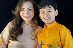 Diễm Hương năm đầu ăn Tết xa xứ cùng con trai và chồng mới