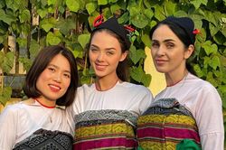 Vợ Bùi Tiến Dũng cùng mẹ gây sốt khi hóa thân thành 'cô gái Mường', fan đua nhau đặt biệt danh mới