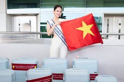 Hoa hậu Mai Phương mang 140kg hành lý đến Miss World lần thứ 71