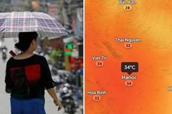 Miền Bắc nắng nóng, nhiệt độ tại Hà Nội lên bao nhiêu trước khi đón không khí lạnh?
