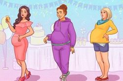 Thử thách 10 giây tìm ra người phụ nữ giả vờ mang thai
