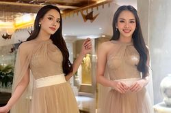 Ngày dự tiệc của Miss World, Mai Phương gây ấn tượng mạnh